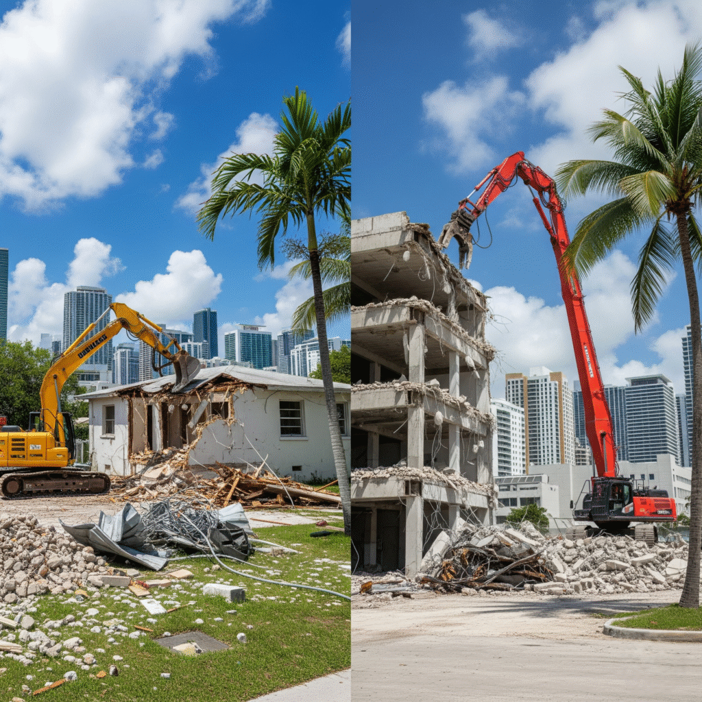Residential vs. Commercial Demolition in Miami, FL: What You Need to Know 1 Demolition project