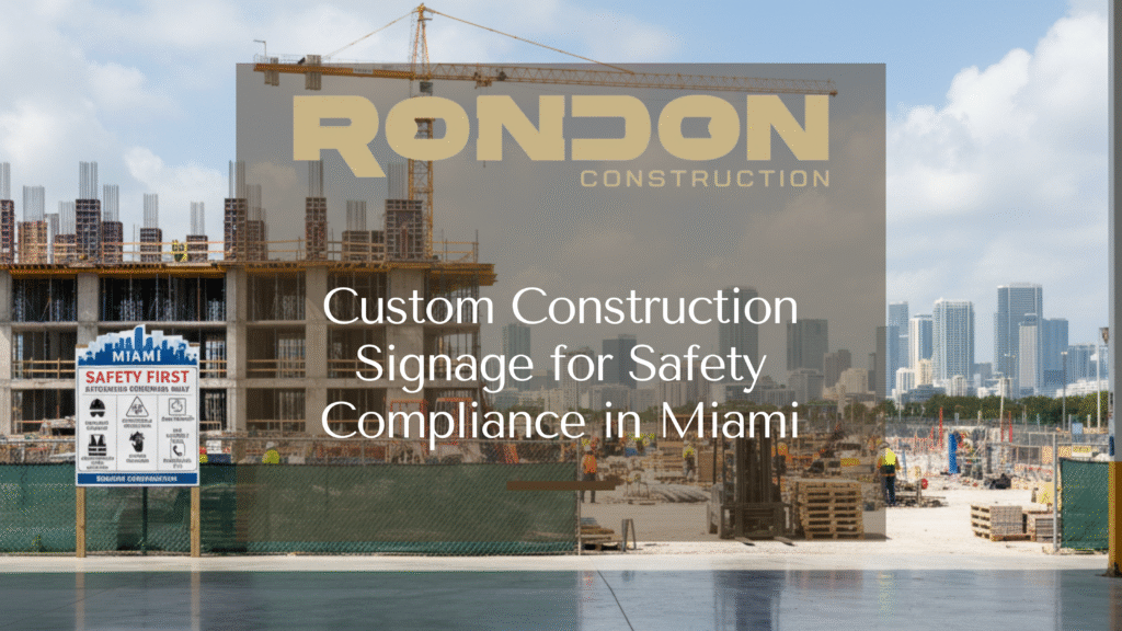 Custom Construction Signage for Safety Compliance