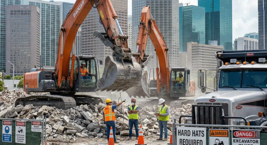Expert Demolition and Site Clearing in Miami, FL 2 debris removal and site leveling